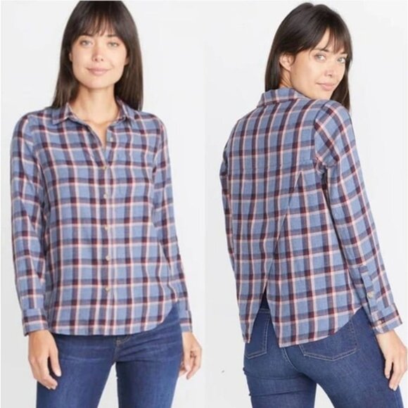 Marine Layer Plaid Button Down Shirt XS - Picture 6 of 6
